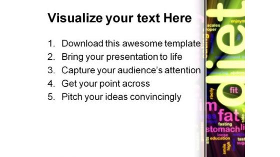 Diet Health PowerPoint Template 0610