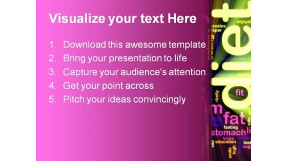 Diet Health PowerPoint Template 0610