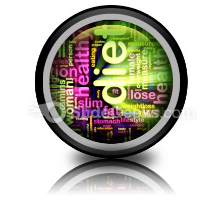 Diet Word PowerPoint Icon Cc