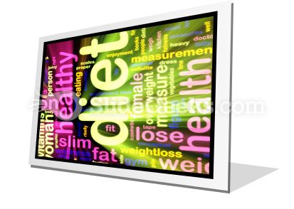 Diet Word PowerPoint Icon F