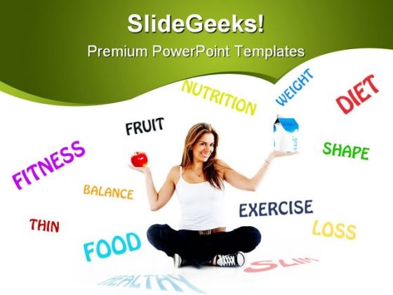 Dieting Food Health PowerPoint Template 0910