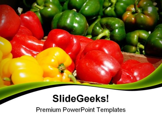 Different Capsicums Food PowerPoint Templates And PowerPoint Backgrounds 0311