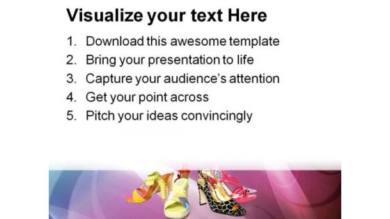 Different Footwear Fashion PowerPoint Templates And PowerPoint Backgrounds 0111