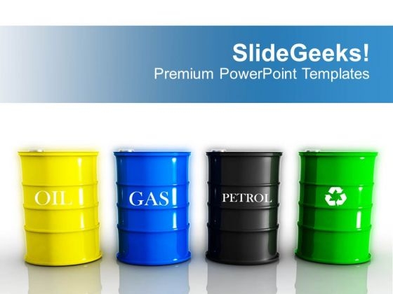 Different Types Of Fuels Tanks Gas Petrol PowerPoint Templates Ppt Backgrounds For Slides 0113