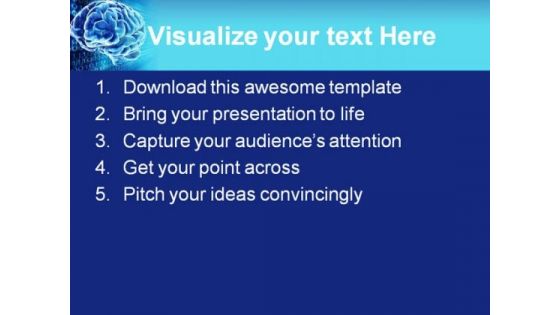 Digital Brain Science PowerPoint Backgrounds And Templates 0111