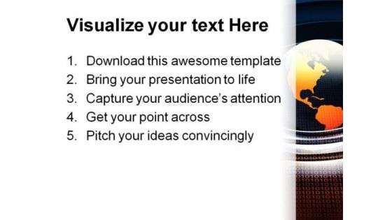 Digital Globe Business PowerPoint Template 0510