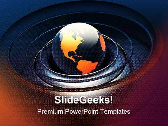 Digital Globe Business PowerPoint Template 0510