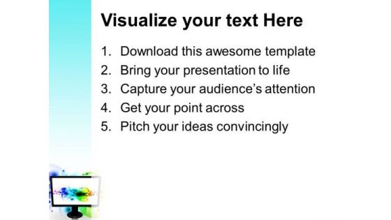 Digital Lcd Monitor Abstract PowerPoint Templates And PowerPoint Themes 0712