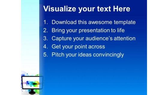 Digital Lcd Monitor Abstract PowerPoint Templates And PowerPoint Themes 0712