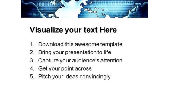 Digital World Map Globe PowerPoint Themes And PowerPoint Slides 0411