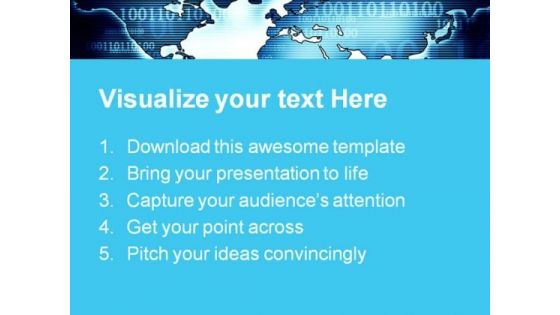 Digital World Map Globe PowerPoint Themes And PowerPoint Slides 0411