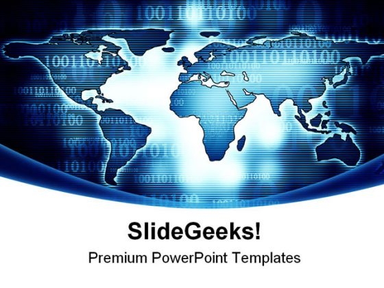 Digital World Map Globe PowerPoint Themes And PowerPoint Slides 0411