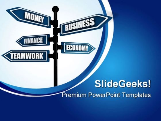 Directional Signpost Business PowerPoint Templates And PowerPoint Backgrounds 0811