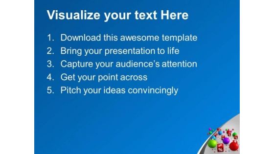 Discount On Christmas Items Balls PowerPoint Templates Ppt Backgrounds For Slides 1212