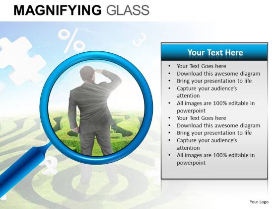 Discovery Detail Magnifying Glass PowerPoint Slides And Ppt Diagram Templates