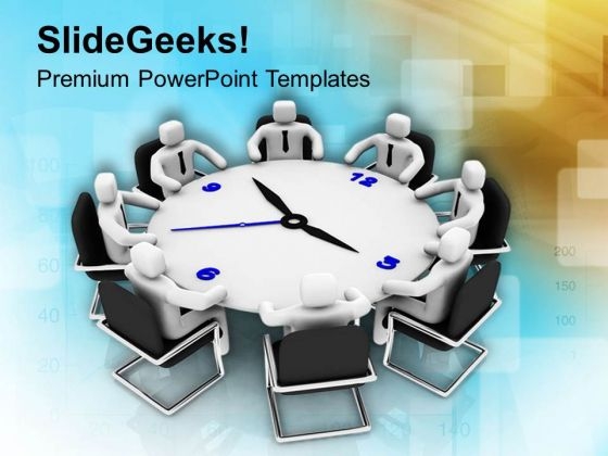 Disscuss The Results In Time Bound Meetings PowerPoint Templates Ppt Backgrounds For Slides 0713