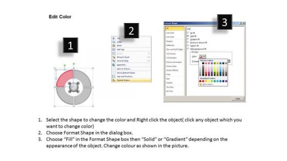 Distinct View Of An Issue Circularly Described Flow Process PowerPoint Templates