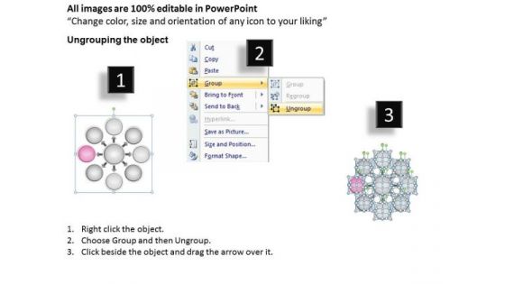 Diverging And Converging Process 8 Stages Ppt Circular Flow Motion Chart PowerPoint Slides