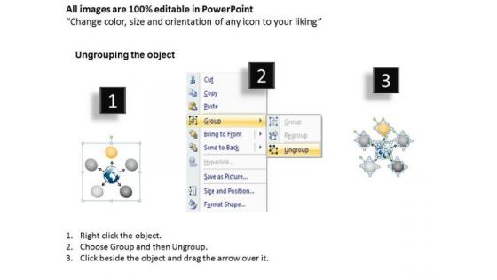 Diverging Arrow Process Project Activity Diagram Ppt Radial Chart PowerPoint Slide