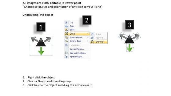 Diverging Arrows Pointing Direction5 Arrows Relative Circular Diagram PowerPoint Templates