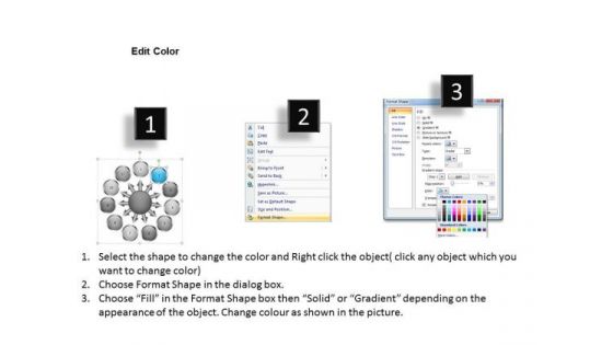Diverging Flow Chart Consisting 11 Stages Business Circular Process Diagram PowerPoint Slides