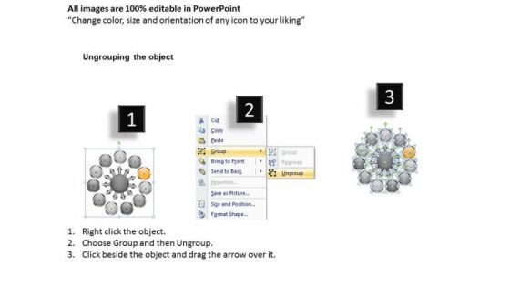 Diverging Flow Chart Consisting 11 Stages Cycle Layout PowerPoint Templates