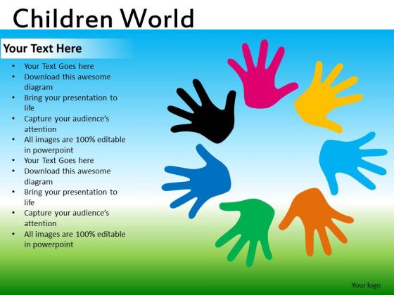Diverse Colors Kids PowerPoint Ppt Templates