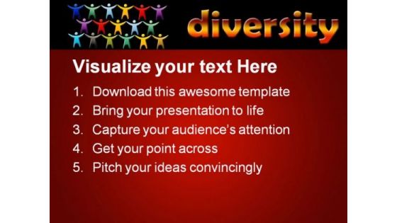 Diversity People PowerPoint Template 0510