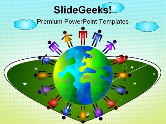 Diversity People World PowerPoint Template 1110