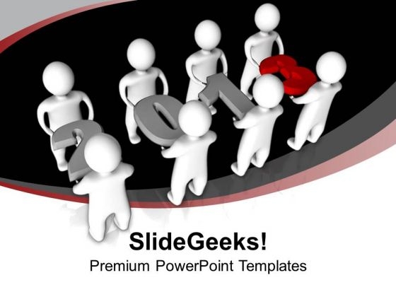 Do The Team Efforts This New Year PowerPoint Templates Ppt Backgrounds For Slides 0513