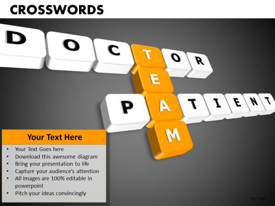 Doctor Patient Team Crosswords PowerPoint Templates