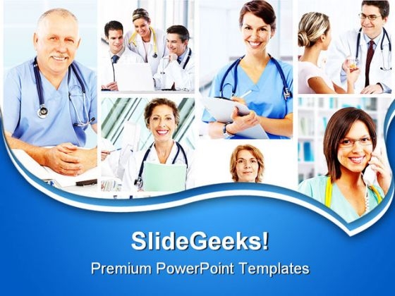 Doctors Collage Medical PowerPoint Templates And PowerPoint Backgrounds 0311