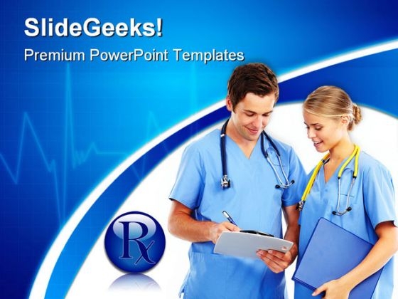 Doctors Disscuss Reports Medical PowerPoint Templates And PowerPoint Backgrounds 0411