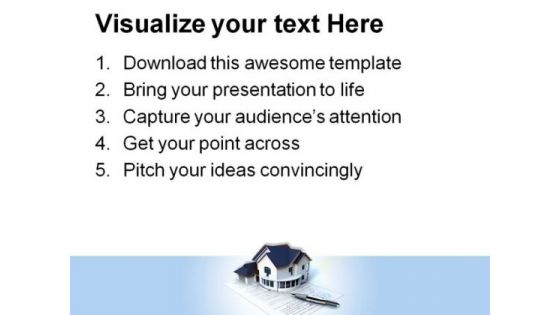 Documents On The House Real Estate PowerPoint Templates And PowerPoint Backgrounds 0411