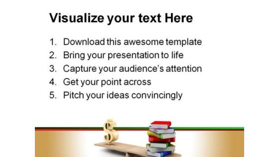 Dollar Books Education PowerPoint Template 0610