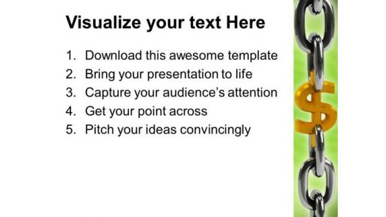 Dollar Chain Business PowerPoint Templates Ppt Backgrounds For Slides 0113