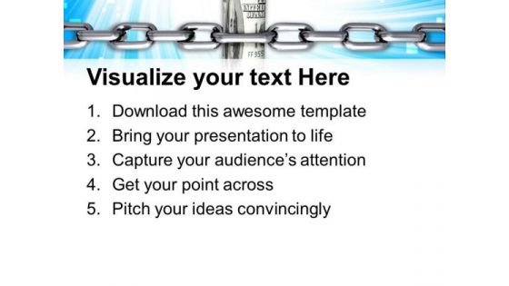 Dollar Chain Security PowerPoint Templates Ppt Backgrounds For Slides 1112