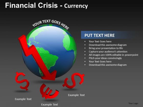 Dollar Euro Decline Finance PowerPoint Templates