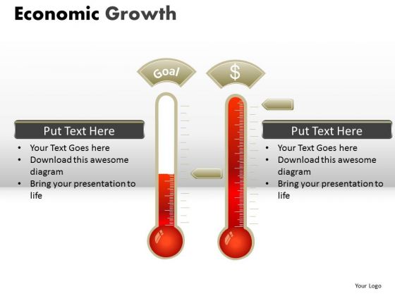 Dollar Goals Heating Economy PowerPoint Templates Ppt Slides