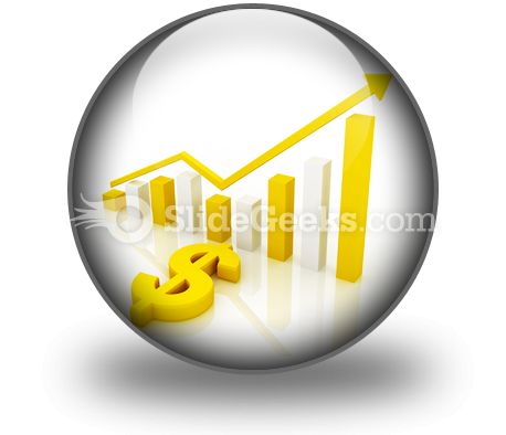 Dollar Graph PowerPoint Icon C