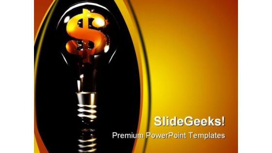 Dollar Lamp Money PowerPoint Templates And PowerPoint Backgrounds 0411