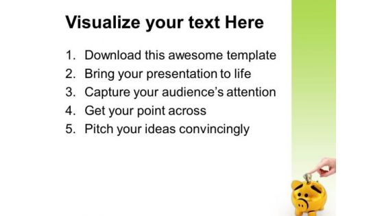 Dollar Notes And Piggy Bank Currency PowerPoint Templates And PowerPoint Themes 1012
