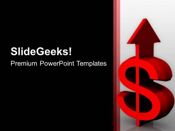 Dollar Pointing Upwards Growth Business PowerPoint Templates Ppt Backgrounds For Slides 0413
