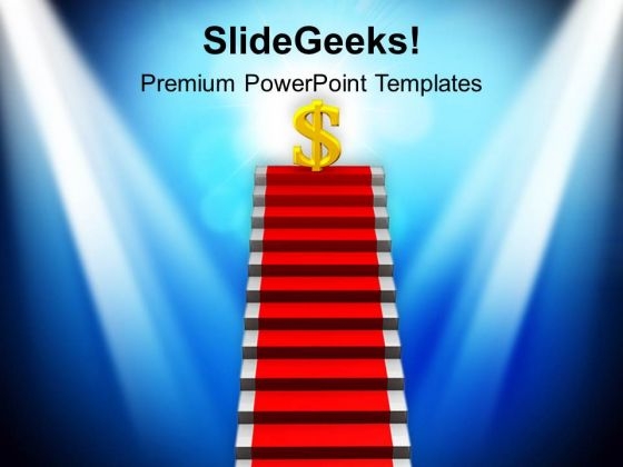 Dollar Symbol On Top Business Success PowerPoint Templates Ppt Backgrounds For Slides 0213