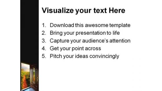 Door To Adventure Nature PowerPoint Template 1110