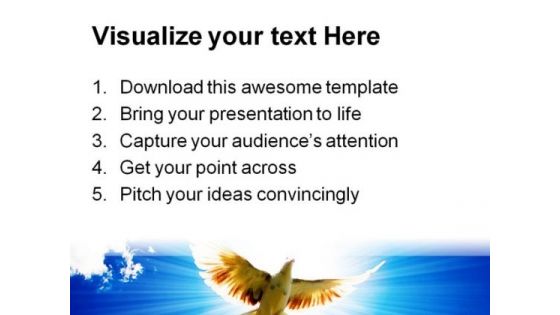Dove Animals Nature PowerPoint Template 1010
