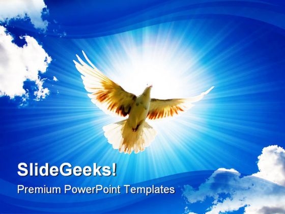 Dove Animals Nature PowerPoint Template 1010