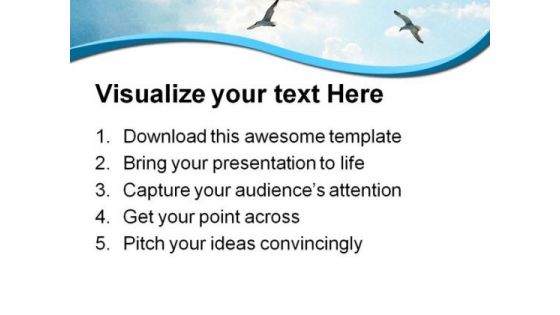 Dove Flying High Nature PowerPoint Templates And PowerPoint Backgrounds 0611