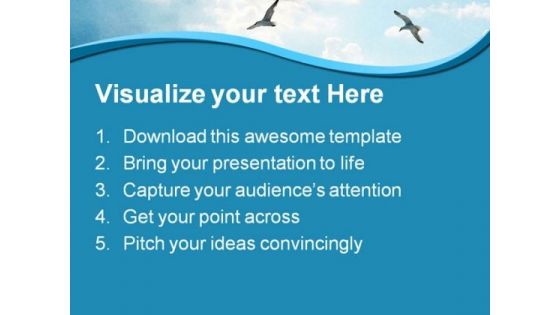 Dove Flying High Nature PowerPoint Templates And PowerPoint Backgrounds 0611