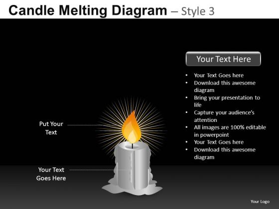Download Burning Candle PowerPoint Templates